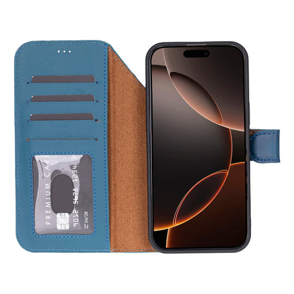 iPhone 17 Pro Max (6.9") Magicportemonnaie Echtleder Geldbörsenhülle