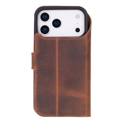 iPhone 17 Pro Max (6.9") Magicportemonnaie Echtleder Geldbörsenhülle