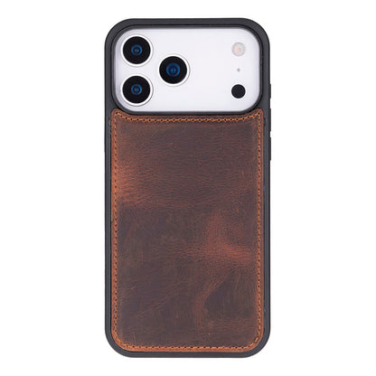 iPhone 17 Pro Max (6.9") Magicportemonnaie Echtleder Geldbörsenhülle