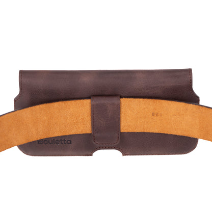 Aslant Belt iPhone 16 Pro Max Leather Case - Phonebazaar