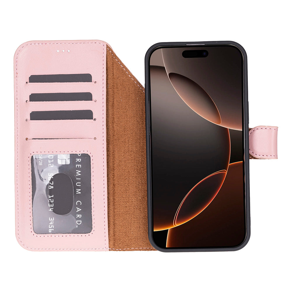 iPhone 17 Pro Max (6.9") Magicportemonnaie Echtleder Geldbörsenhülle