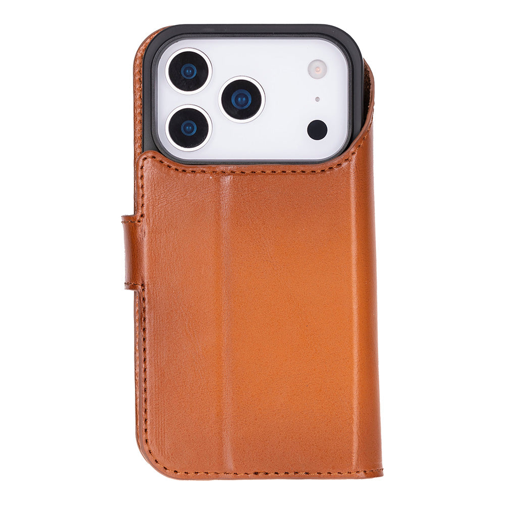 iPhone 17 Pro Max (6.9") Magicportemonnaie Echtleder Geldbörsenhülle