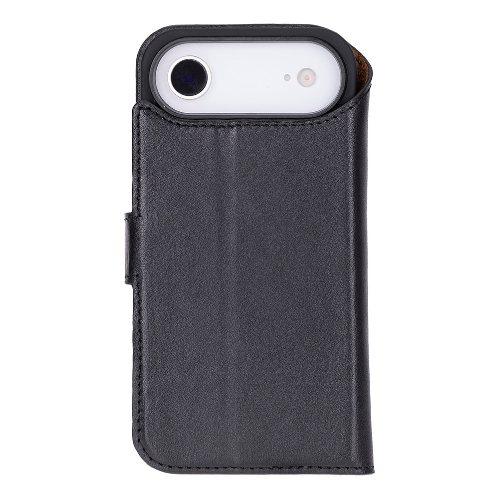 iPhone 17 Air Magicportemonnaie Echtleder Geldbörsenhülle (Rot, Schwarz, Tan, Rosa, Grau, Blau, Braun,)