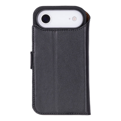 iPhone 17 Air Magicportemonnaie Echtleder Geldbörsenhülle (Rot, Schwarz, Tan, Rosa, Grau, Blau, Braun,)