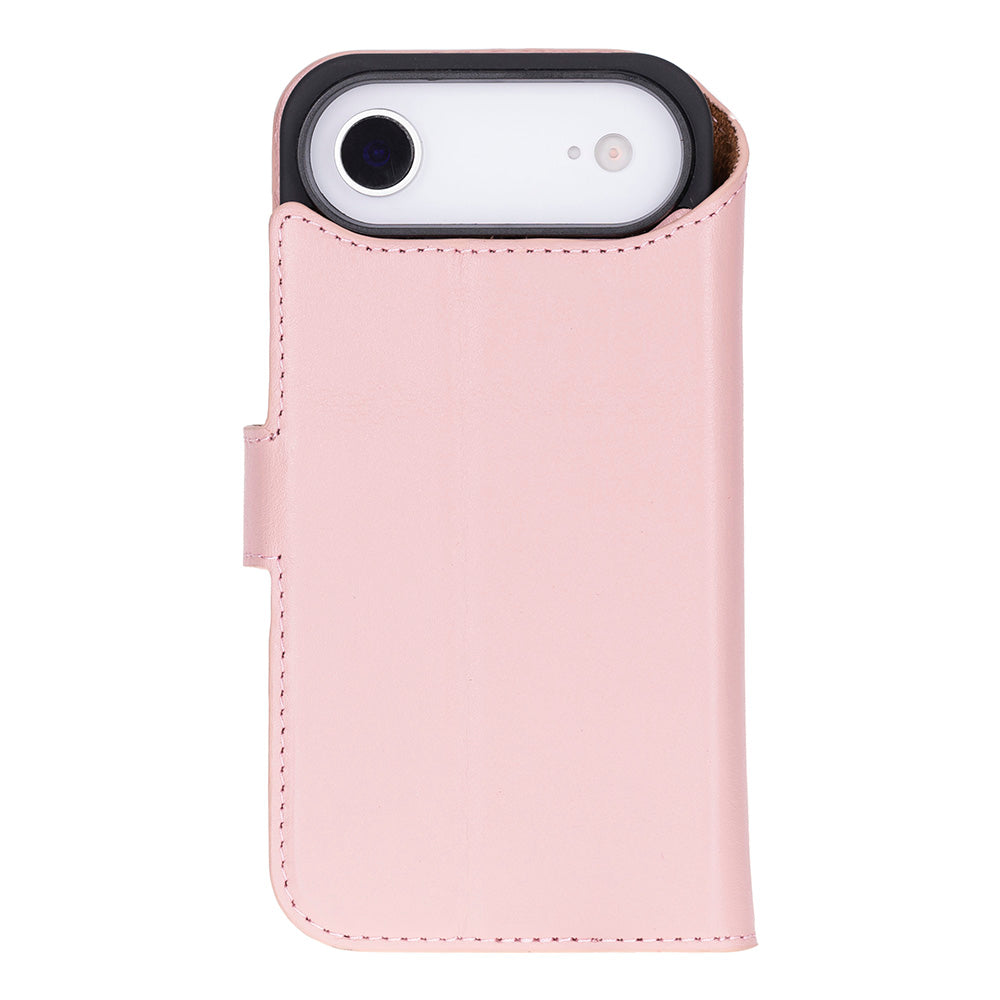iPhone 17 Air Magicportemonnaie Echtleder Geldbörsenhülle (Rot, Schwarz, Tan, Rosa, Grau, Blau, Braun,)
