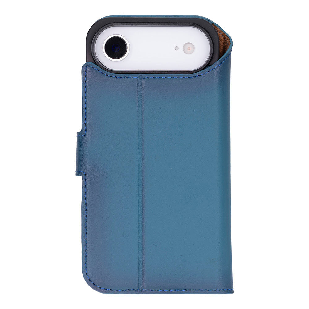 iPhone 17 Air Magicportemonnaie Echtleder Geldbörsenhülle (Rot, Schwarz, Tan, Rosa, Grau, Blau, Braun,)