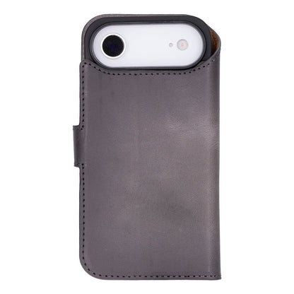 iPhone 17 Air Magicportemonnaie Echtleder Geldbörsenhülle (Rot, Schwarz, Tan, Rosa, Grau, Blau, Braun,)