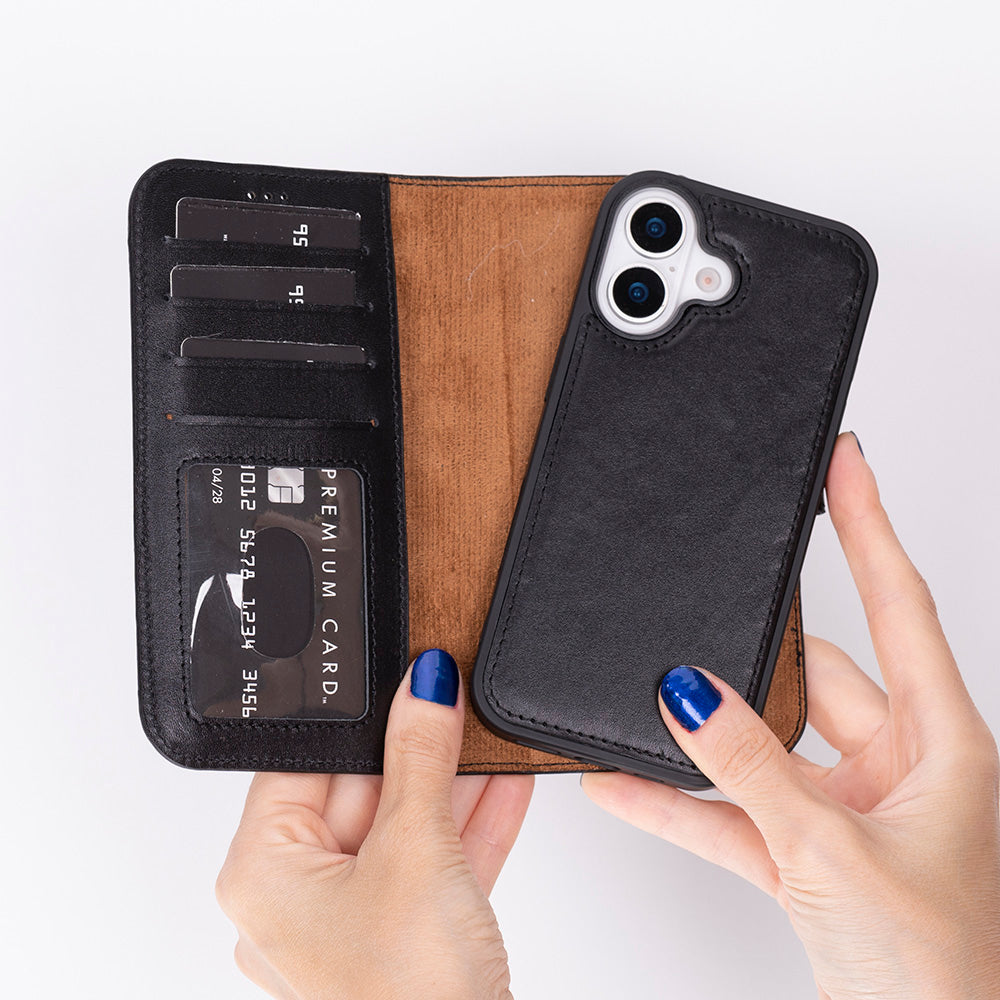 iPhone 17  Magicportemonnaie Echtleder Geldbörsenhülle