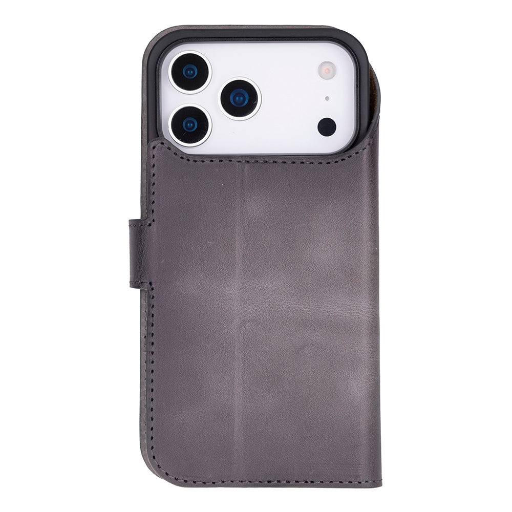 iPhone 17 Pro Max (6.9") Magicportemonnaie Echtleder Geldbörsenhülle