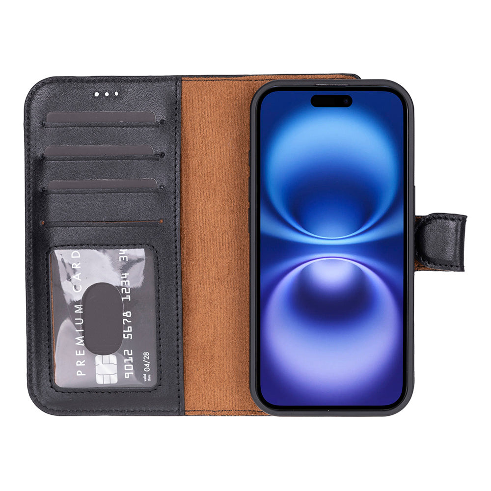iPhone 17  Magicportemonnaie Echtleder Geldbörsenhülle