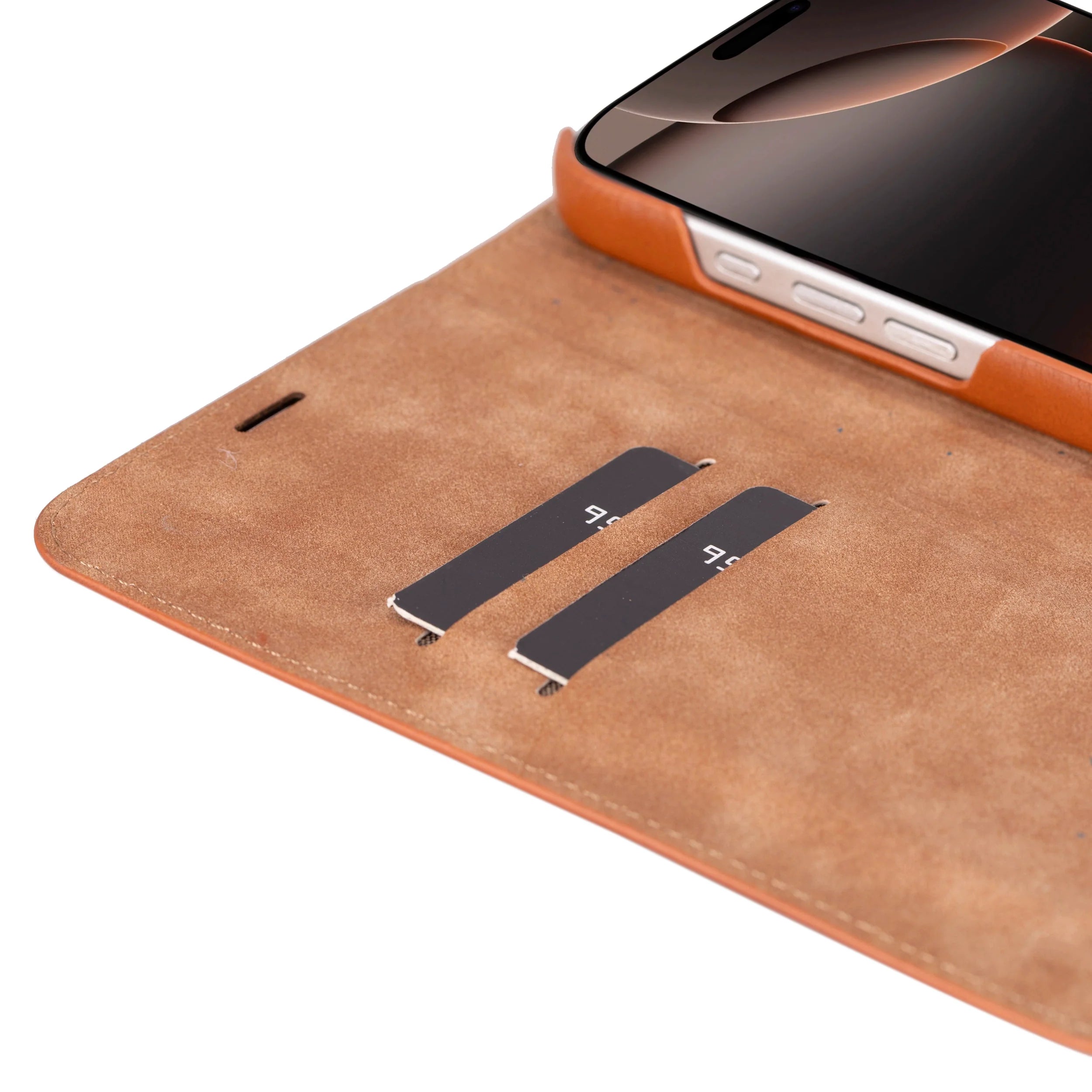 Sonat iPhone 16 Pro / 16 Pro Max Lederhülle - Stil & Funktion Perfekt Kombiniert