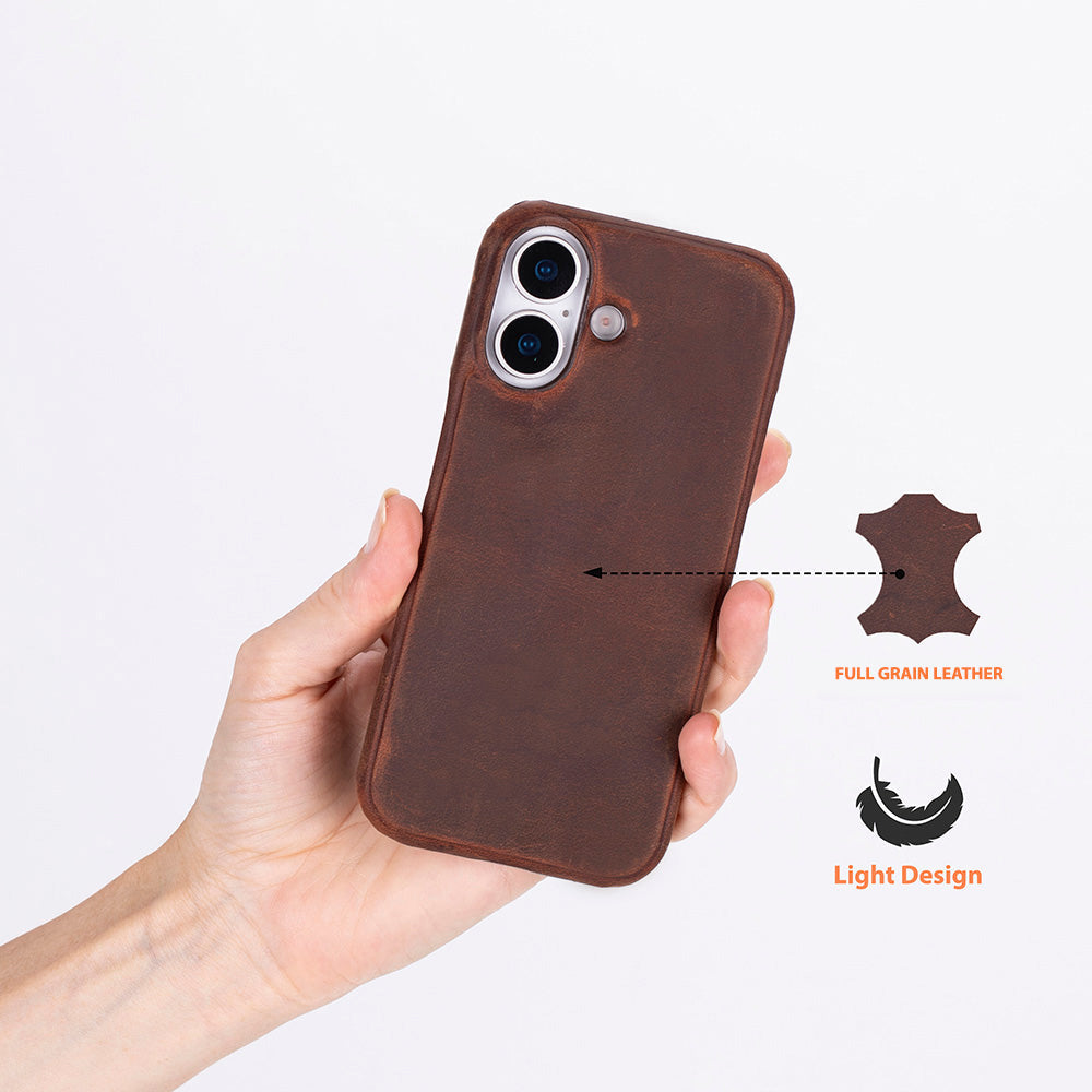 iPhone 17 (6.3") Ultimate-Jackett Echtleder Dünne Hülle