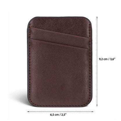 Maggy Fit CC Echtleder MagSafe Kartenhalter Espresso Braun