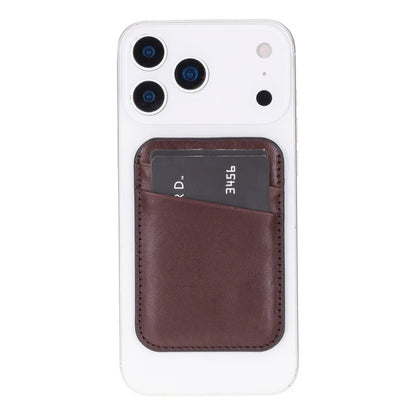 Maggy Fit CC Echtleder MagSafe Kartenhalter Espresso Braun