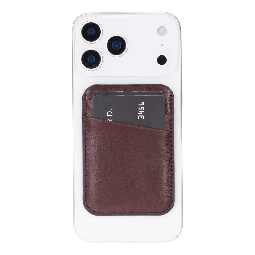 Maggy Fit CC Echtleder MagSafe Kartenhalter Espresso Braun