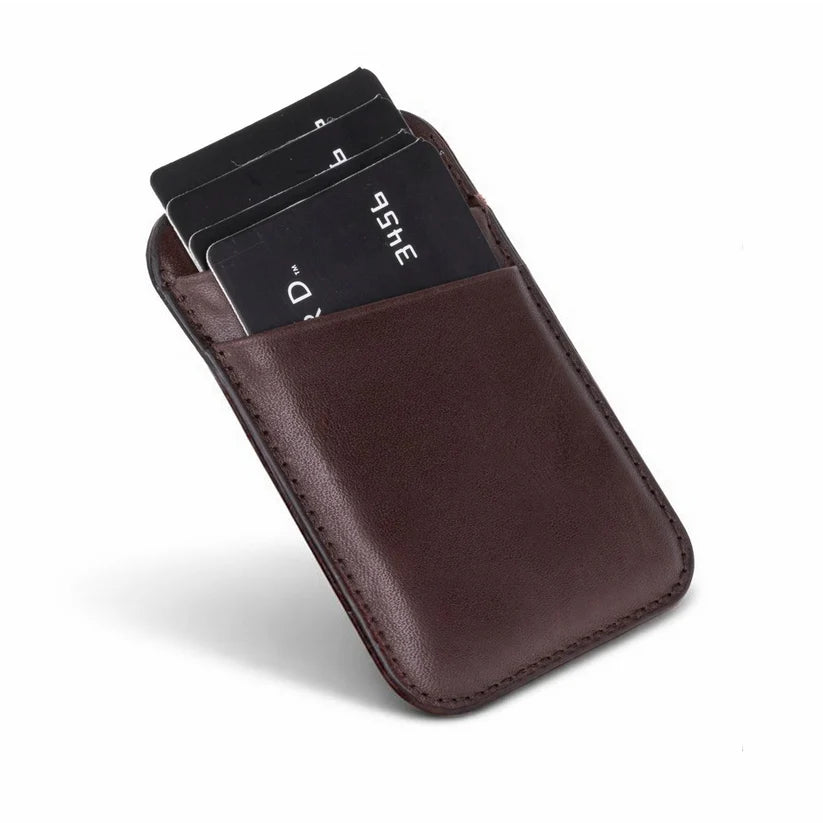Maggy Fit CC Echtleder MagSafe Kartenhalter Espresso Braun