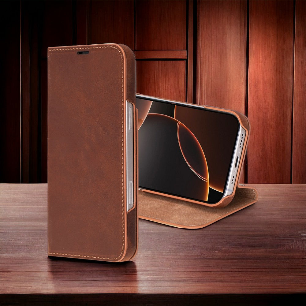 Sonat iPhone 16 Pro / 16 Pro Max Lederhülle - Stil & Funktion Perfekt Kombiniert