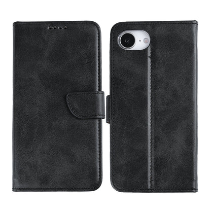 Rixus Book Case Wallet Case für iPhone 16e und iPhone 17e Schwarz