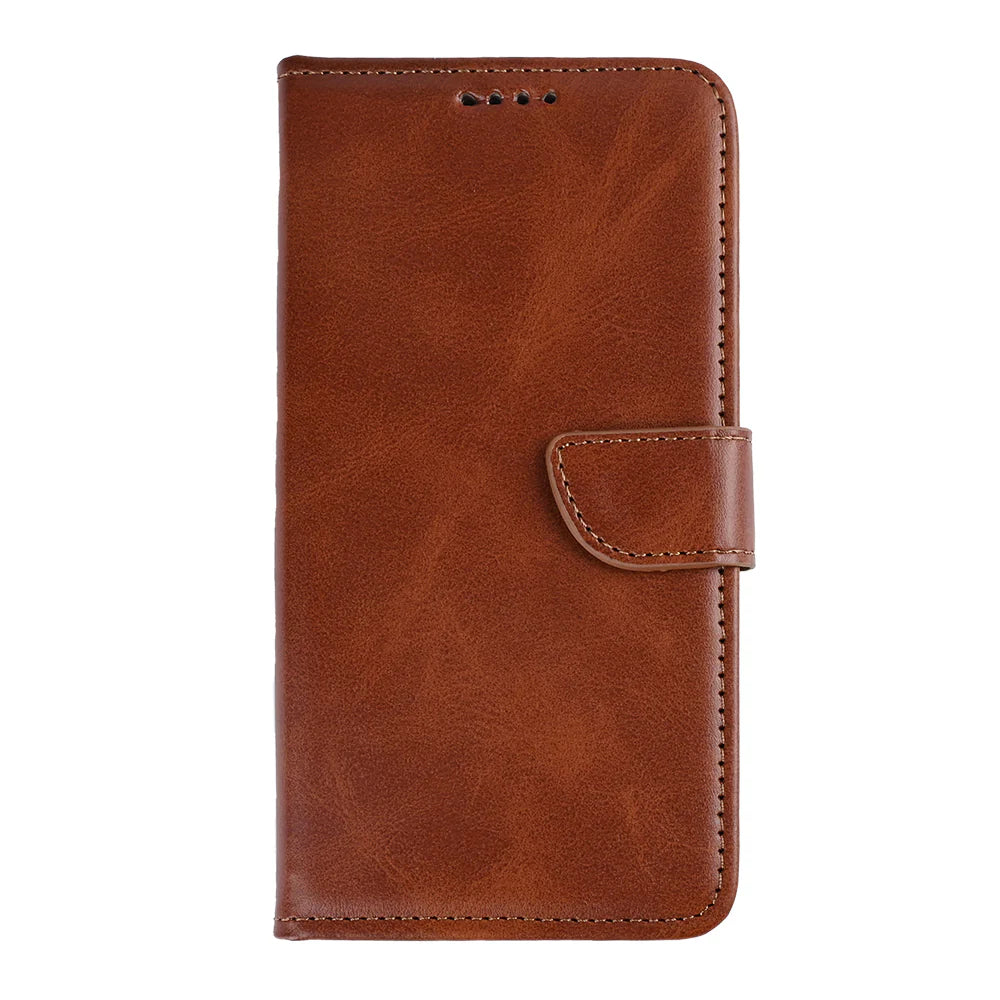 Rixus Book Case Wallet Case für iPhone 16e und iPhone 17e Braun