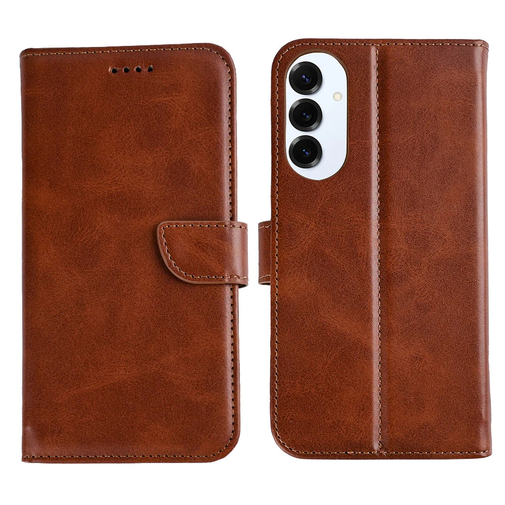 Rixus Book Case Wallet Case für Samsung Galaxy S25 Edge Braun