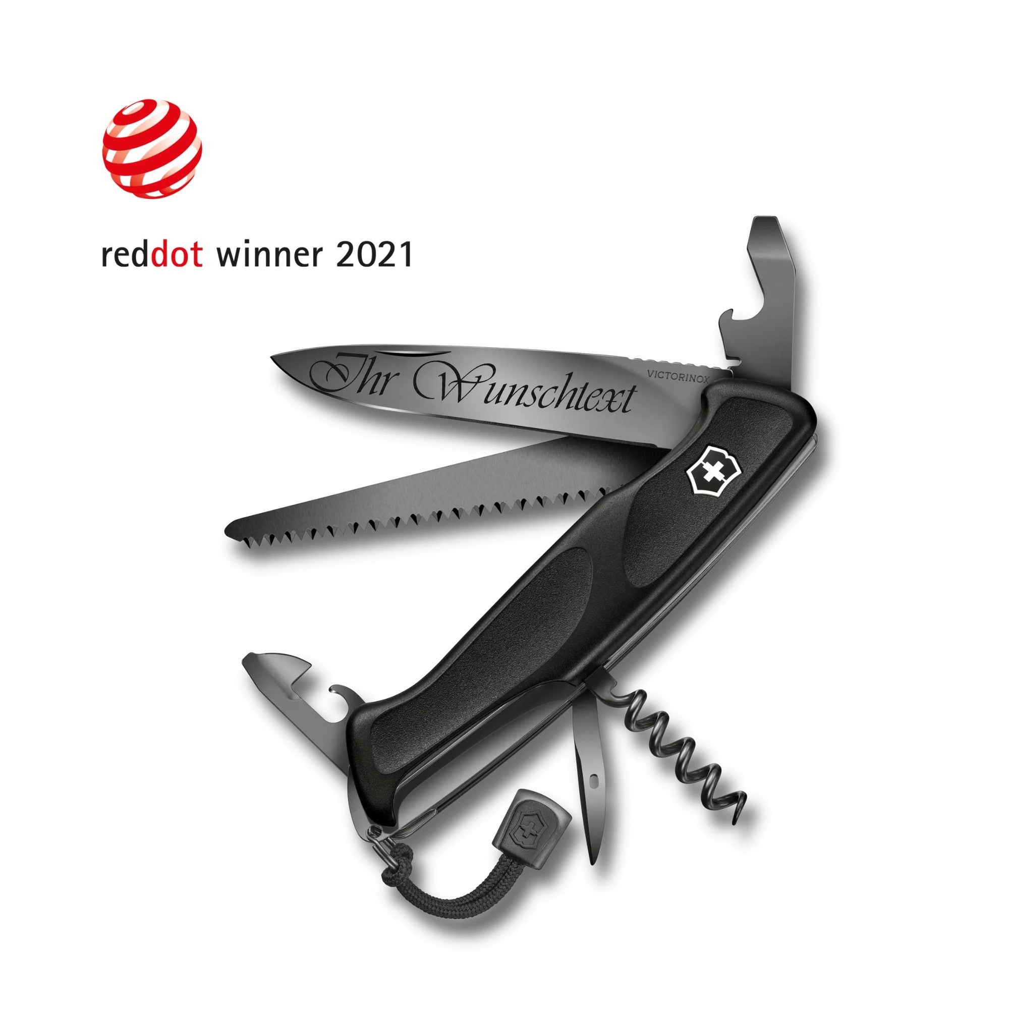 Victorinox Ranger 55 Grip Onyx Black mit Gravur