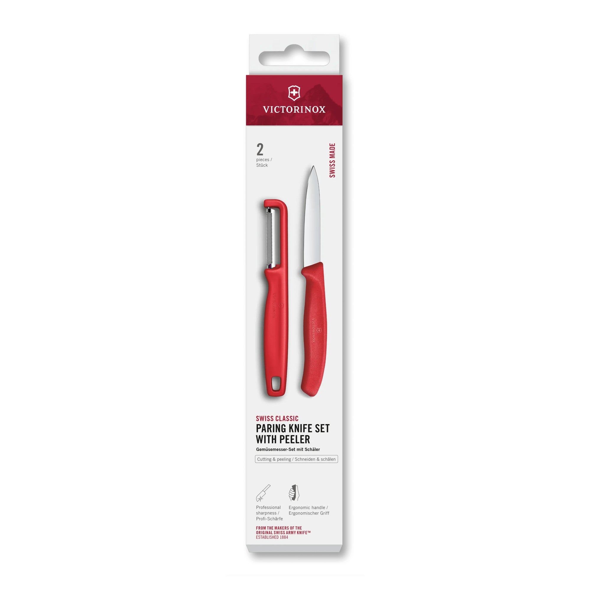 Victorinox Swiss Classic Gemüsemesser-Set mit I-Schäler, 2-teilig, 8 cm