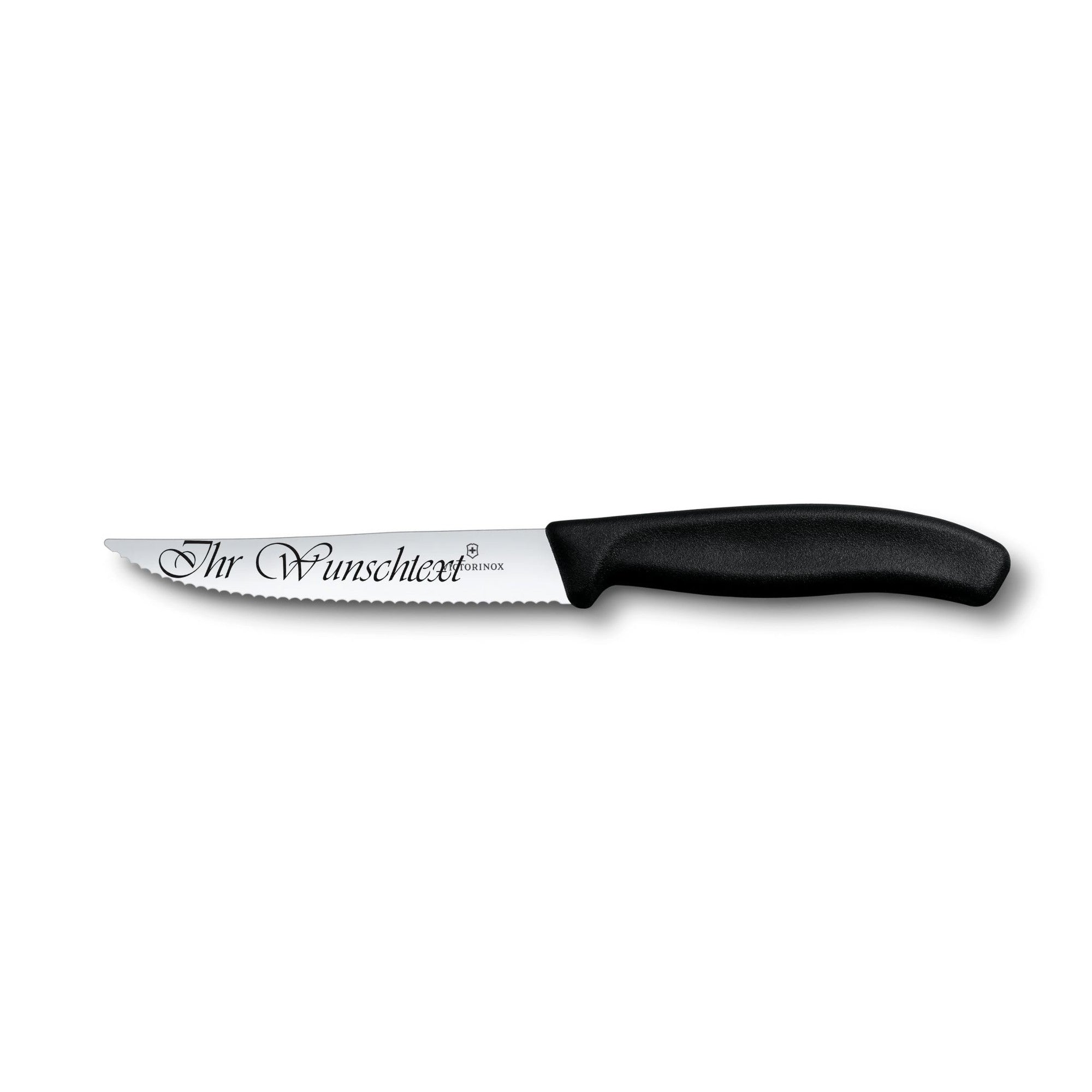 Victorinox Swiss Classic Gourmet Steak- und Pizzamesser, 12 cm mit Gravur