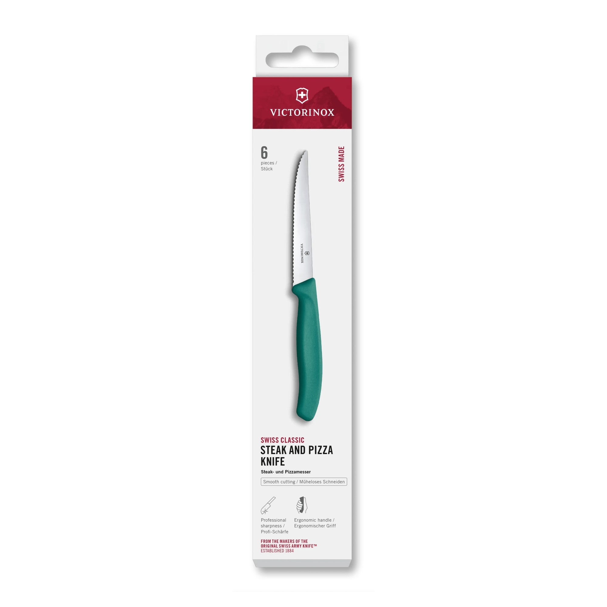 Victorinox Swiss Classic Steak- und Pizzamesser-Set, 6-teilig, 11 cm