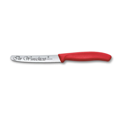 Victorinox Swiss Classic Tomaten- und Tafelmesser, 11 cm mit Gravur
