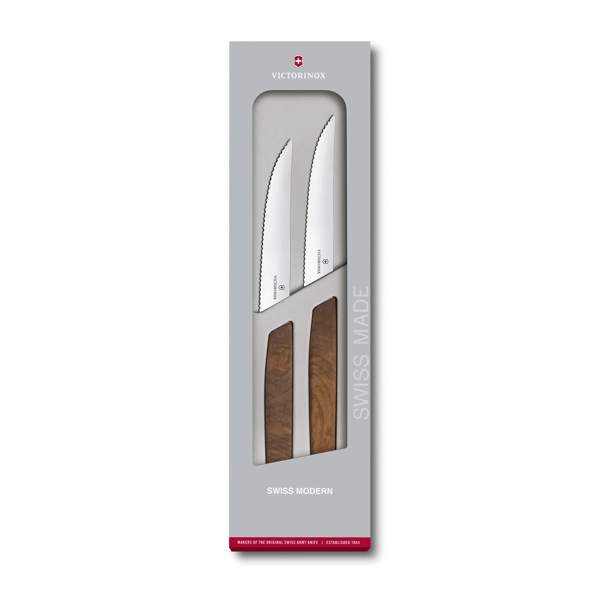Victorinox Swiss Modern Steakmesser-Set, Wellenschliff, 12 cm