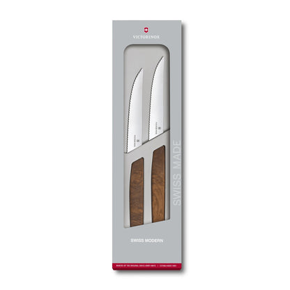 Victorinox Swiss Modern Steakmesser-Set, Wellenschliff, 12 cm