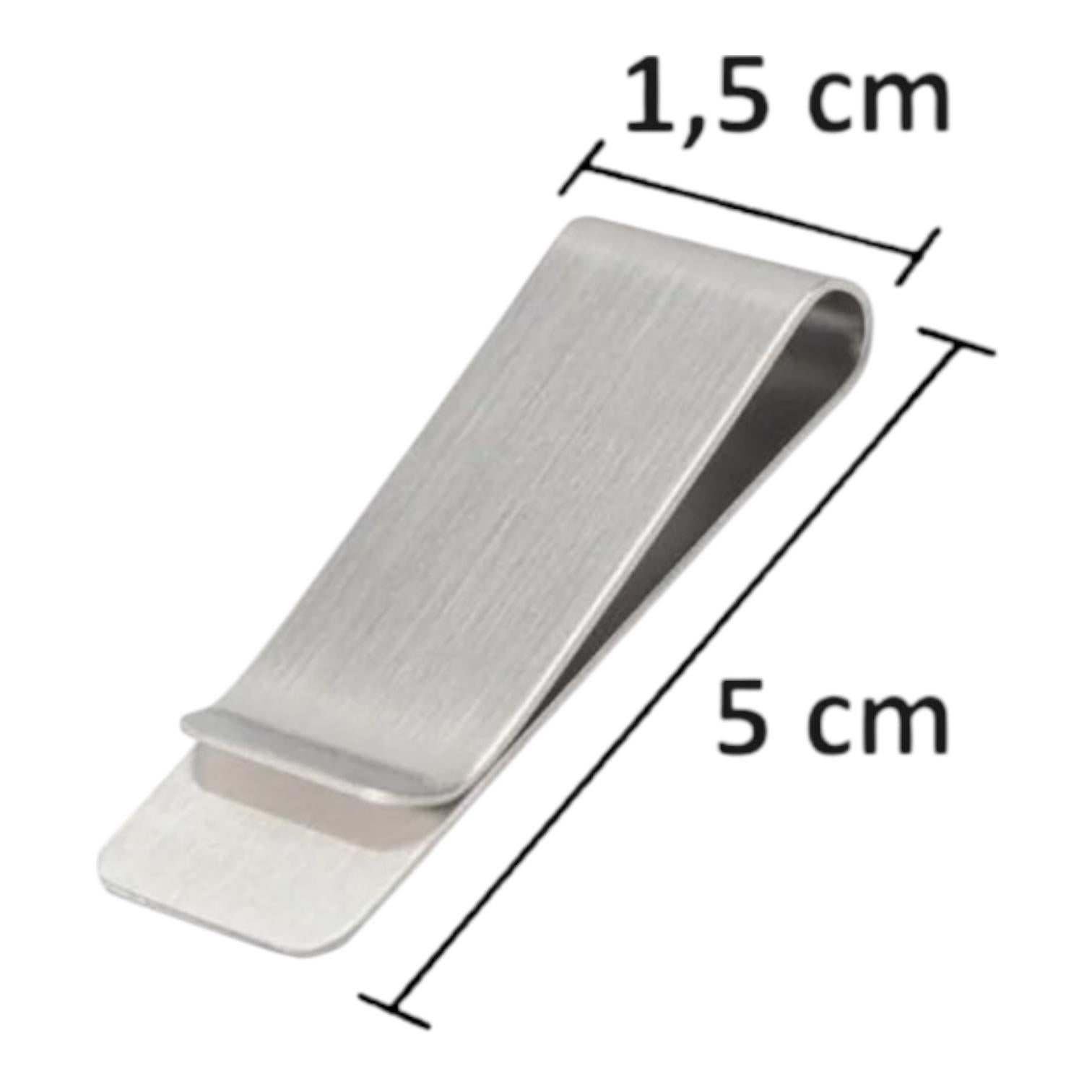 Edelstahl Geldclip Chrome Poliert (Auf Wunsch mit Gravur)