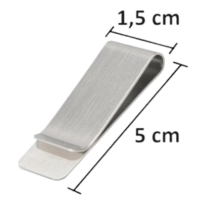 Edelstahl Geldclip Chrome Poliert (Auf Wunsch mit Gravur)