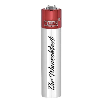 Clipper Metal Large SILVER DEVIL Silber-Rot (Auf Wunsch mit Gravur)