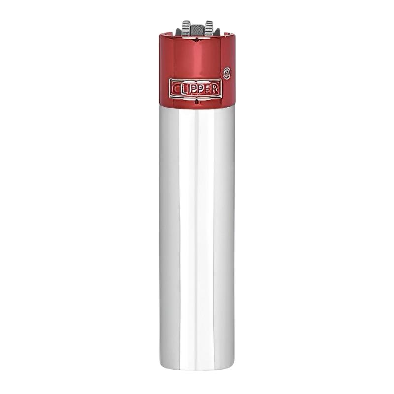 Clipper Metal Large SILVER DEVIL Silber-Rot (Auf Wunsch mit Gravur)