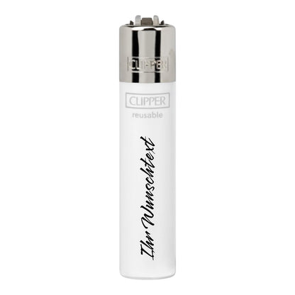 Clipper Large Crystal Weiss (Auf Wunsch mit Gravur)
