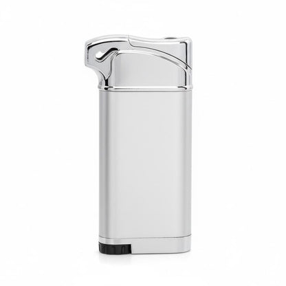 Atomic Elektronik Pfeifenfeuerzeug Silber Softflamme (Auf Wunsch mit Gravur)