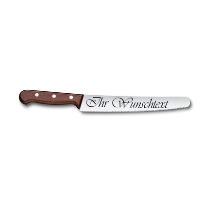 Victorinox Wood Brot- und Konditormesser, 22 cm mit Gravur