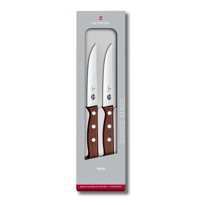 Victorinox Wood Steakmesser-Set, 2-teilig, 12 cm