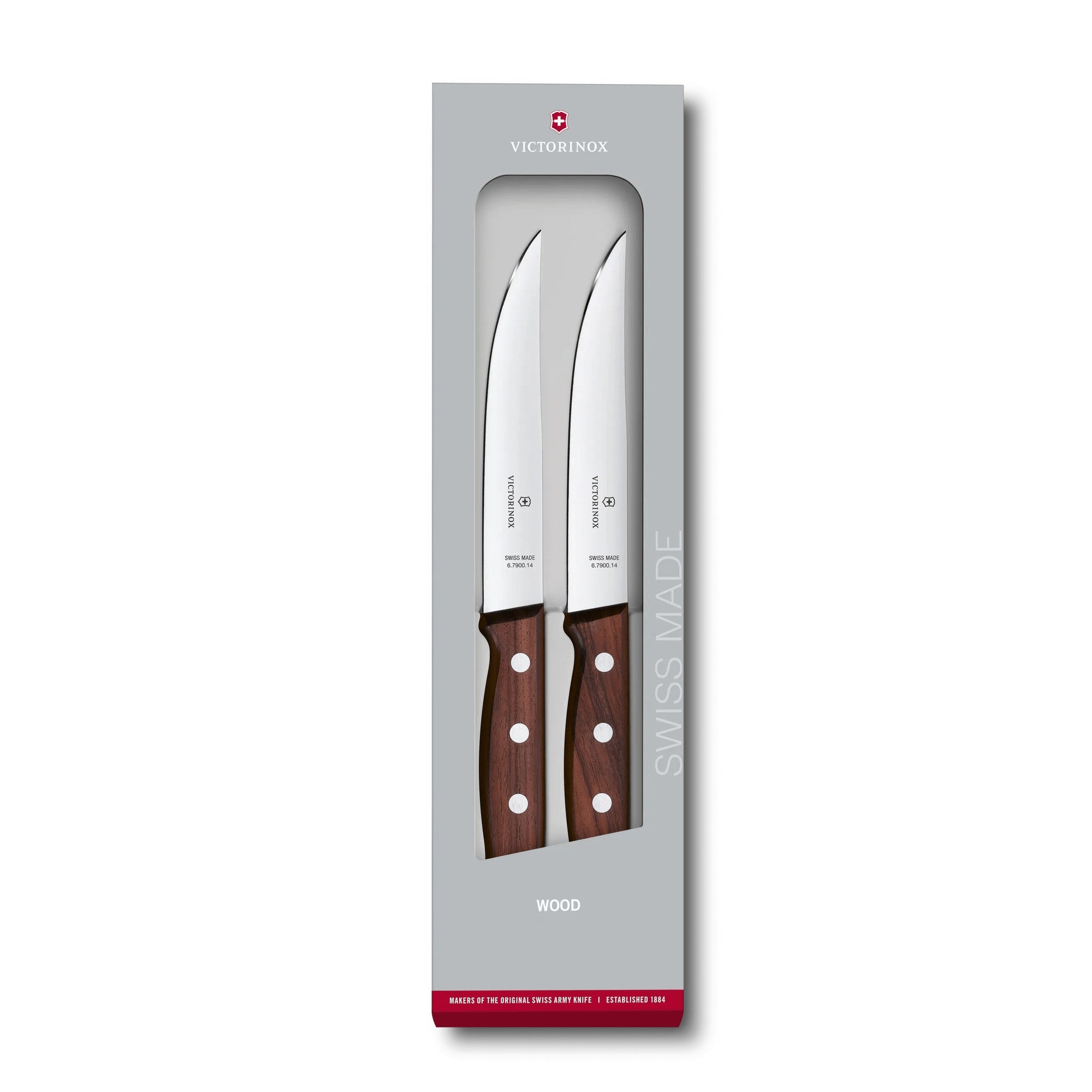 Victorinox Wood Steakmesser-Set, 2-teilig, 14 cm