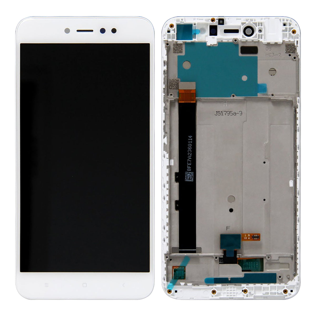 Xiaomi Redmi Note 5A (High-End) Display und Digitizer mit Rahmen, Weiß, OEM