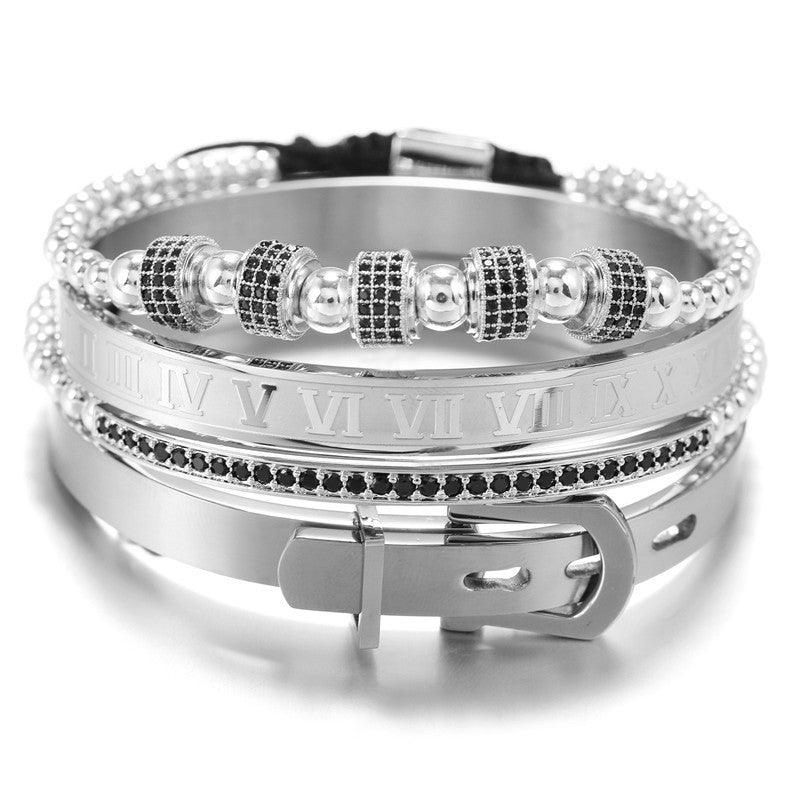 Royal King Silber  Armband RK-A-SG-36 Bracelet Luxus Armband Bracelet  Schweizer Quarzwerk -ROYAL KING Damenschmuck- Kostenloser Versand Herrenschmuck