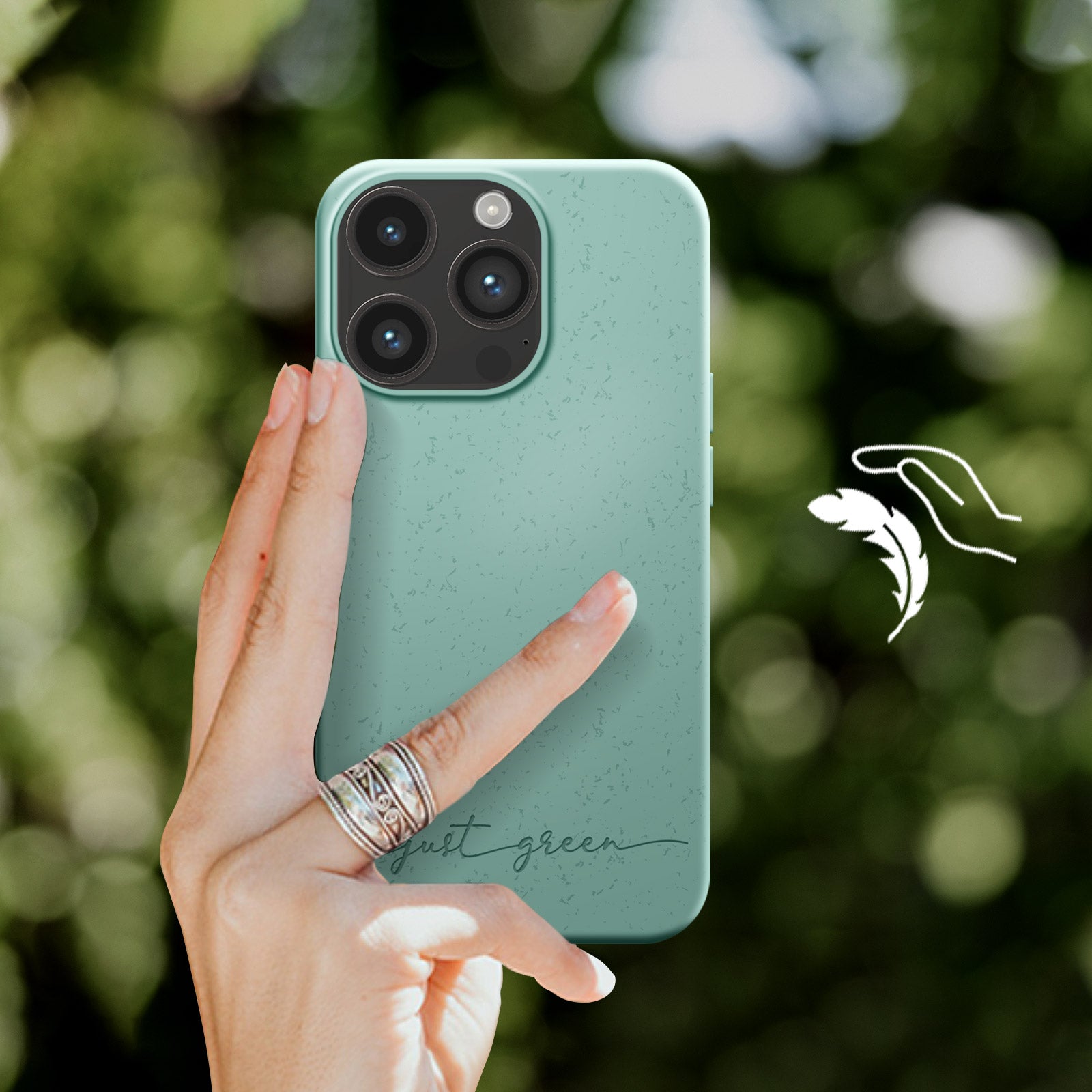 Apple iPhone 13 Pro Max 100% biologisch Handyhülle von Just Green – Khakigrün