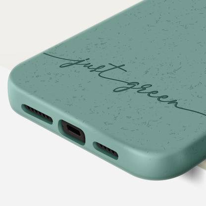 Apple iPhone 14 Pro 100% biologisch abbaubare Handyhülle von Just Green – Khakigrün