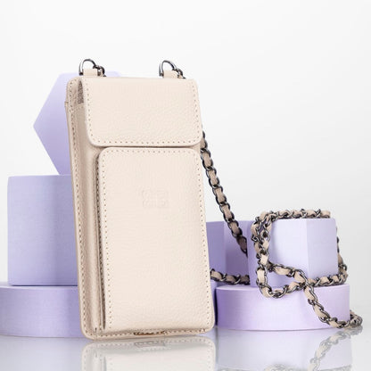 Avjin Echtleder Handytasche bis zu 6,9" mit Schulterriemen