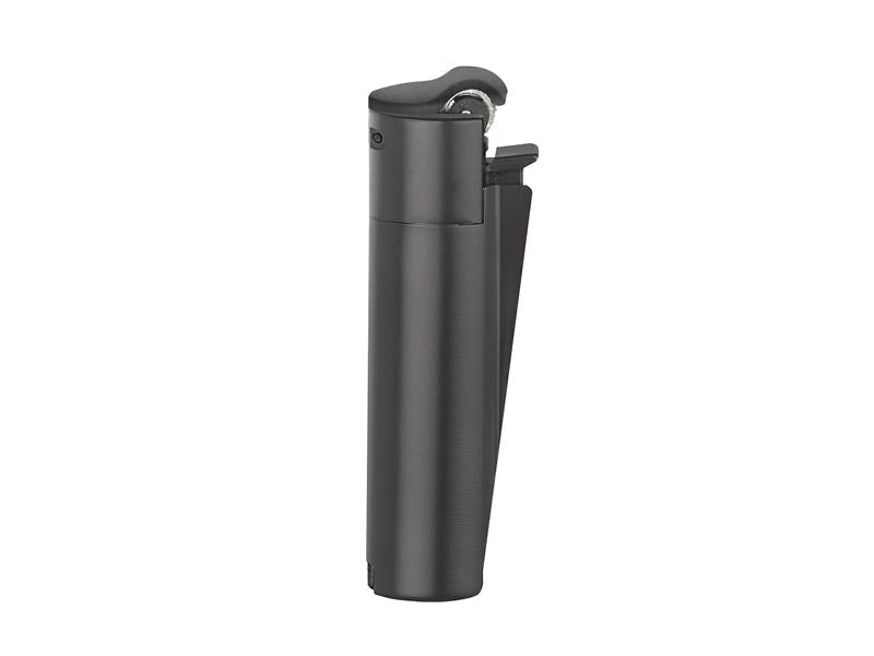 Clipper Metal Jetflame Large ALL BLACK mit Reibrad (Auf Wunsch mit Gravur)