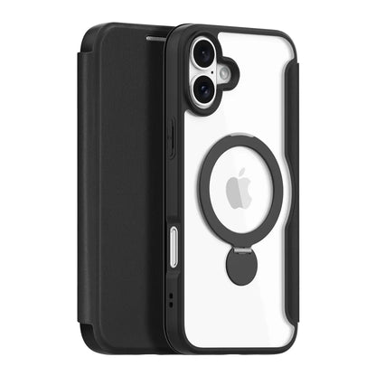 Dux Ducis Skin X Pro iPhone 16 Hülle mit RFID, Kartenfach & 360° Ring Stand