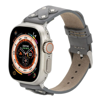 Glasgow Cross Apple Watch Leather Straps Silver Cross / Gray / Leather Bouletta LTD