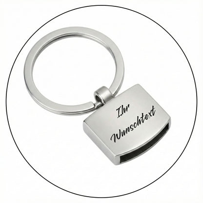 M Power Schlüsselanhänger Leder Schwarz (Auf Wunsch mit Gravur)