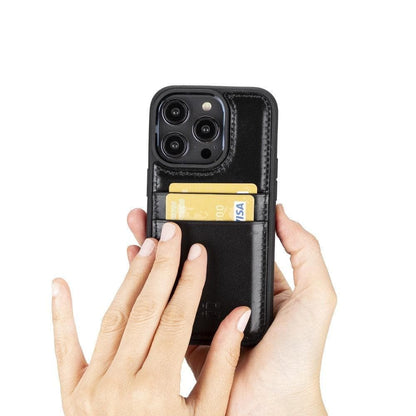 Leather Case for iPhone 15 Series with Card Holder Bouletta LTD